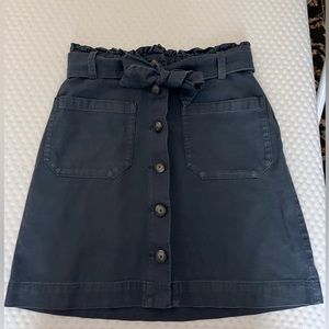 Dark Navy Paperbag Skirt Loft